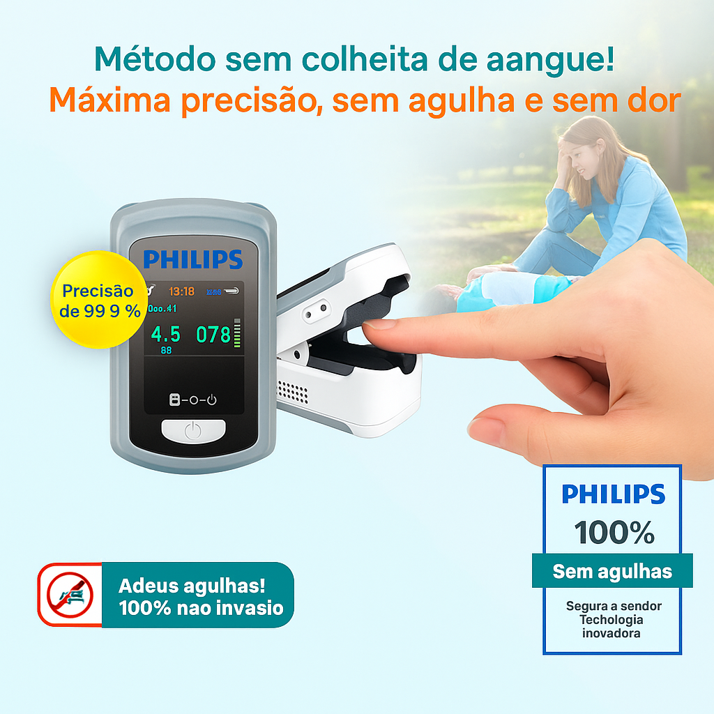 Philips GlucoMax PRO™ – Medidor de glicose não invasivo